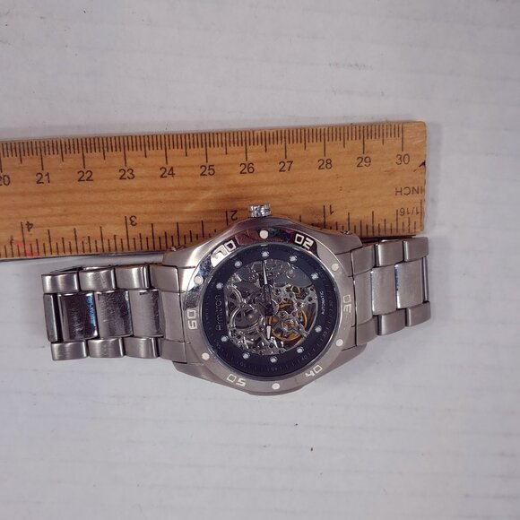 Armitron Skeleton Automatic Watch mens 20/4406SV TY2807SV Stainless Steel WORKS - Picture 16 of 16